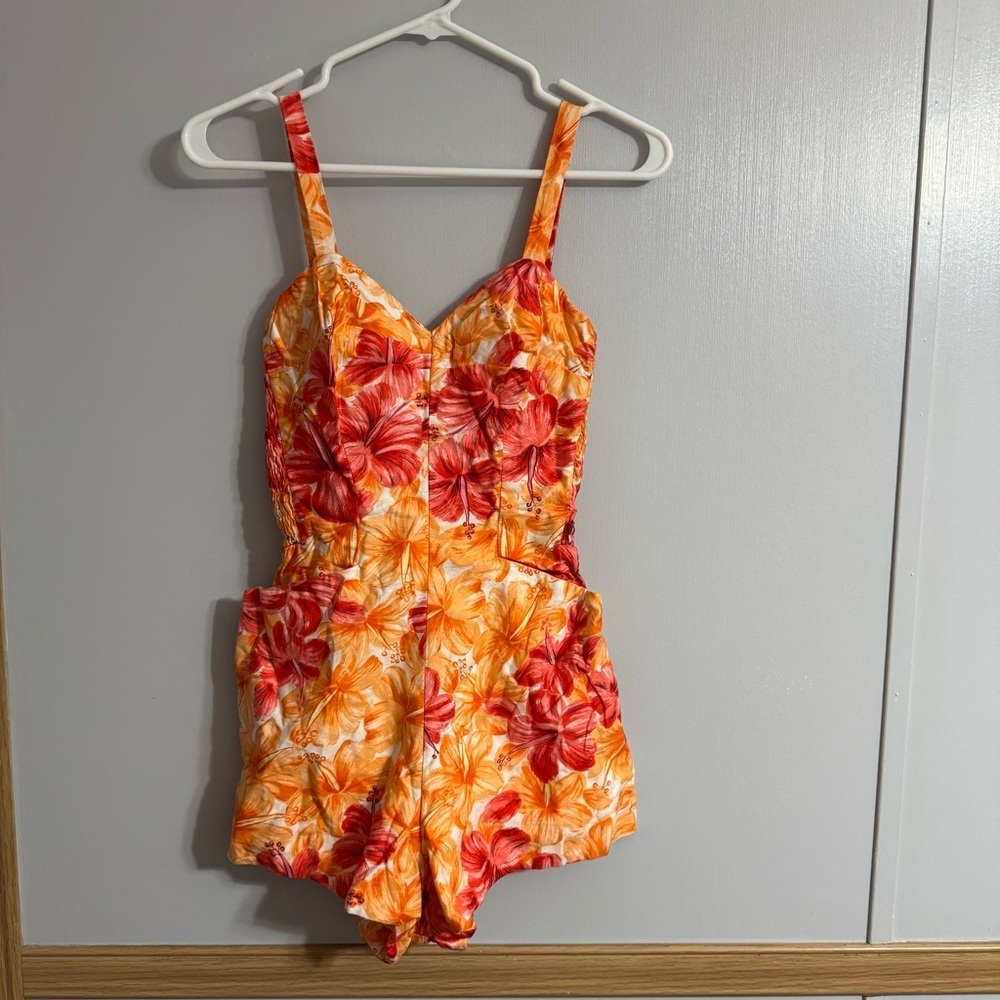 Royal Hawaiian Floral Romper Size XS
